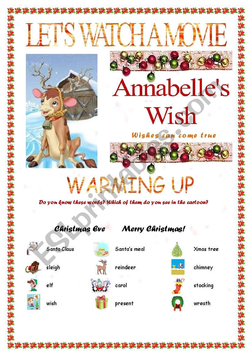 Cartoon_Annabelles Wish worksheet