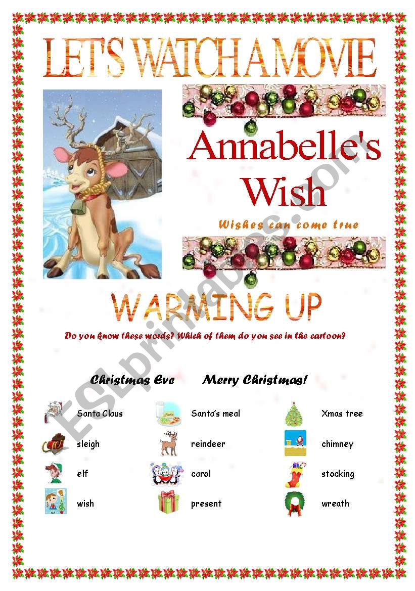 Cartoon_AnnabelleÂ´s Wish worksheet