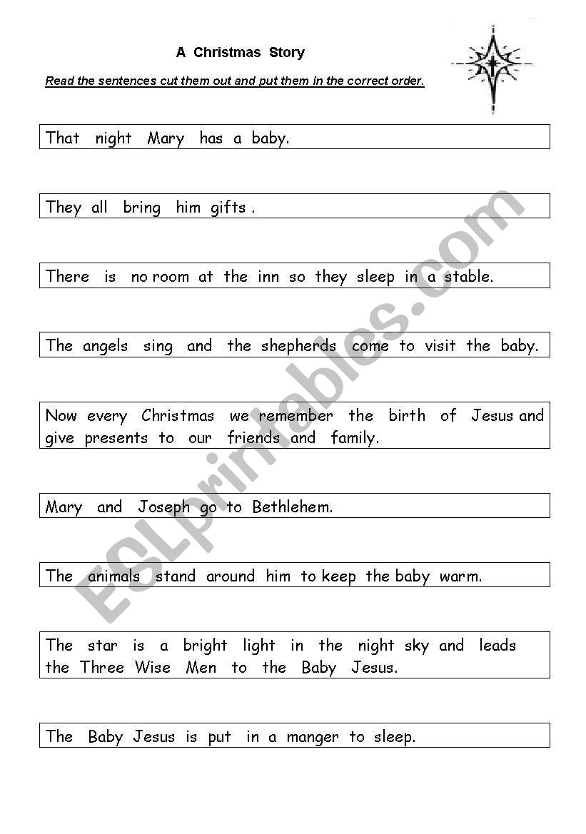 Christmas Sequencing Activity worksheet