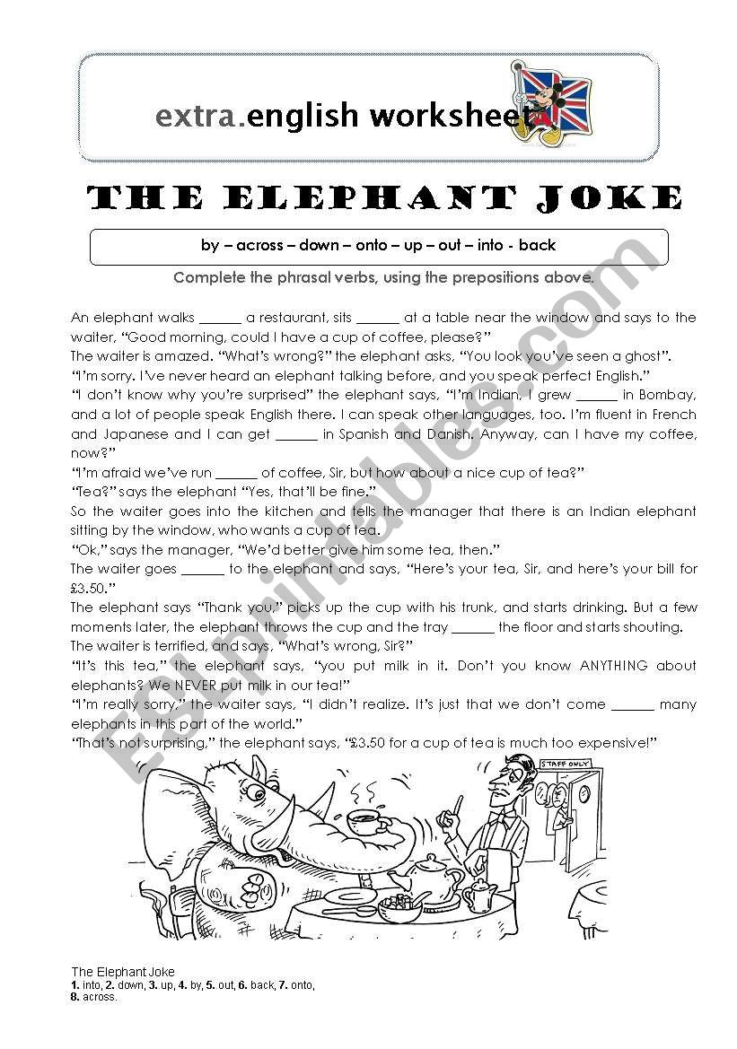 The Elephant Joke worksheet