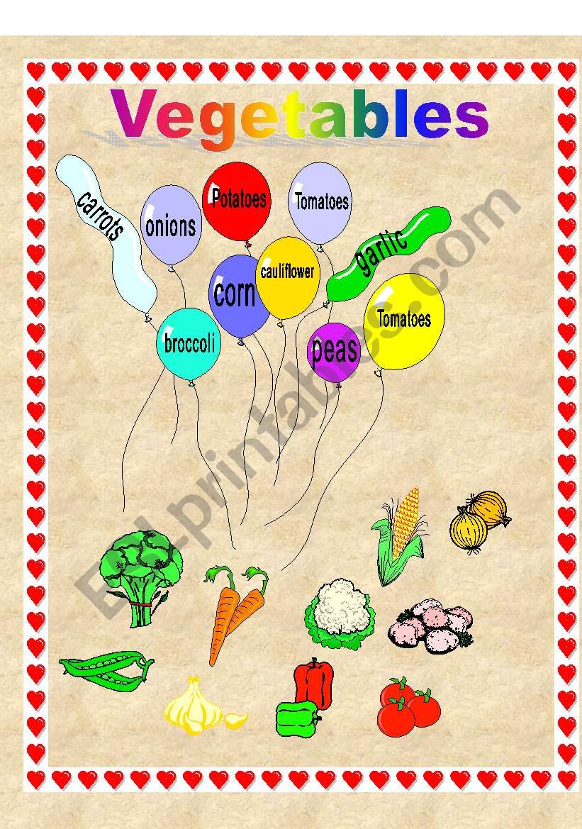 Vegetables Match worksheet