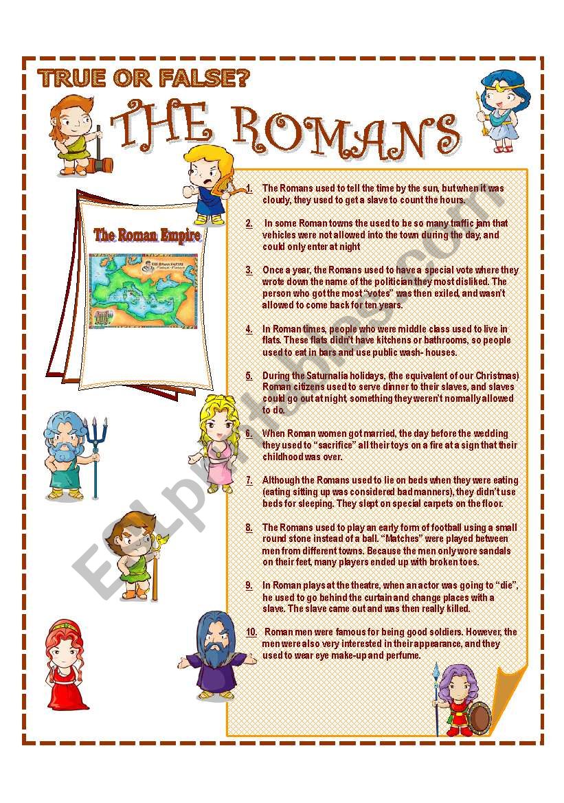 True or false? The Romans  + Keys