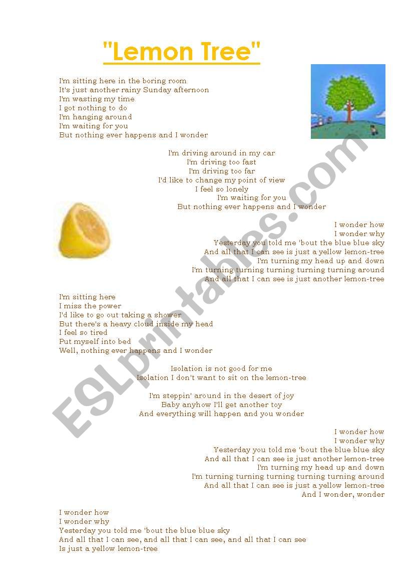 lemon tree essay in english