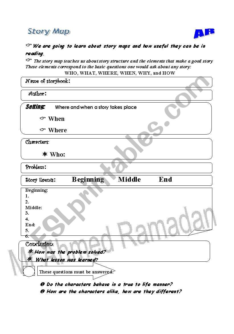 Story Map worksheet