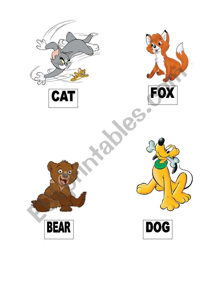 animals worksheet