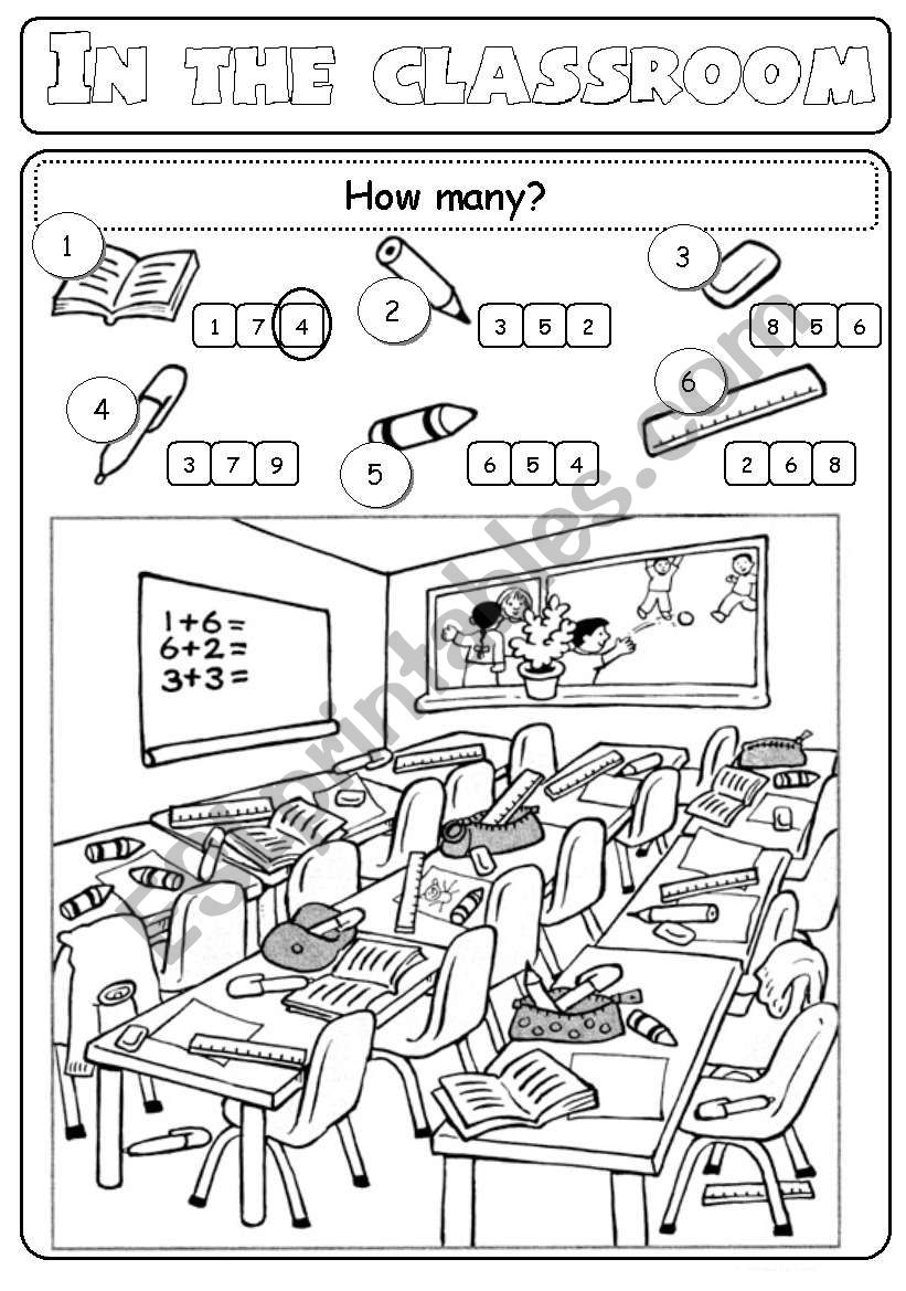 in the classroom (2/2) worksheet