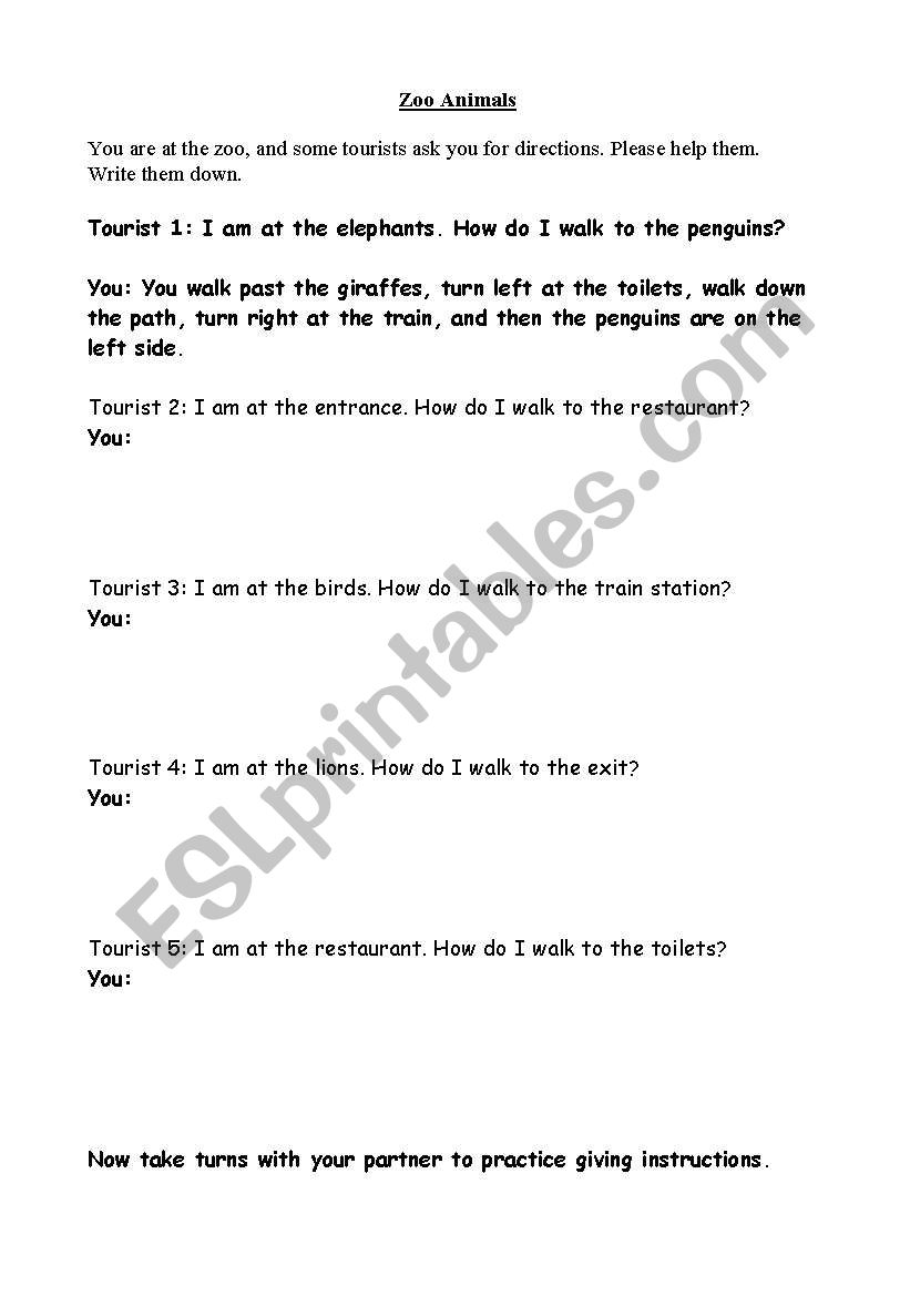 zoo -present simple tense part 3