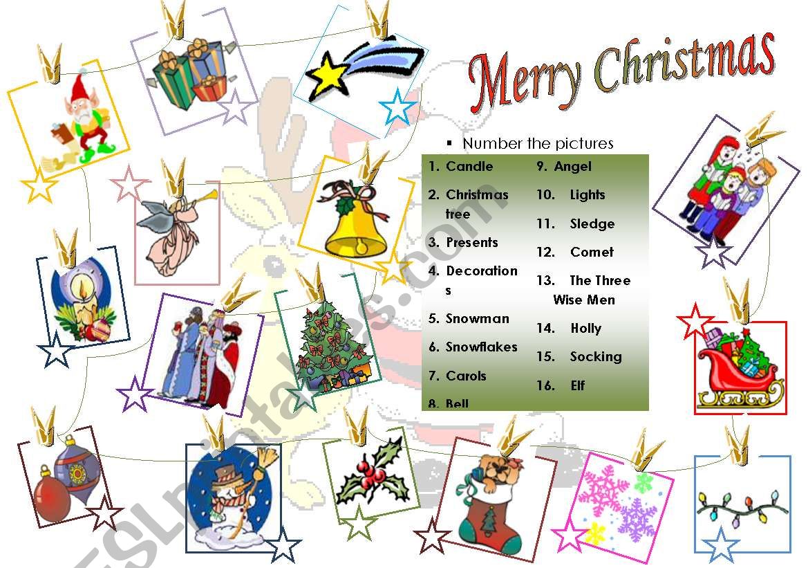 Merry Christmas worksheet