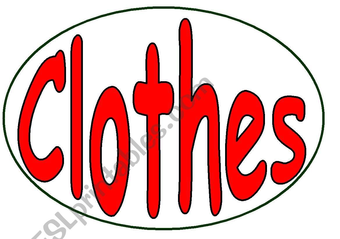 clothes flash-cards worksheet