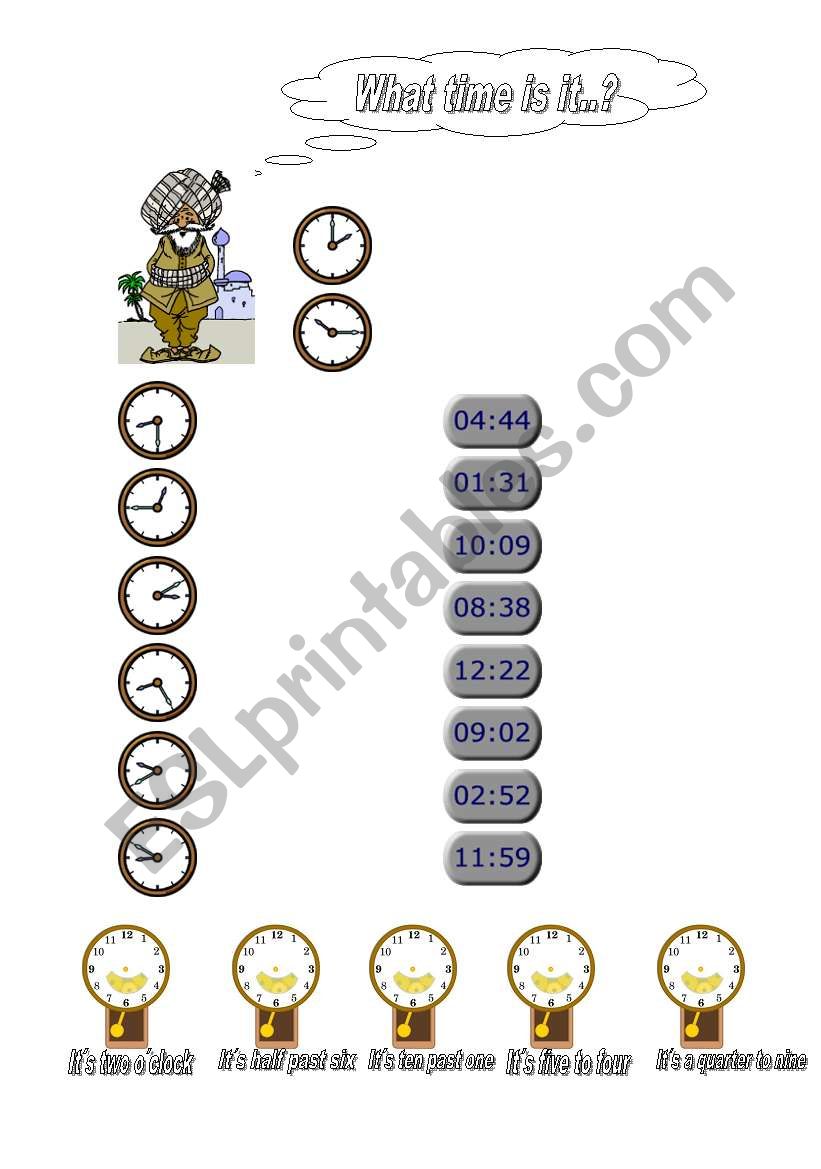 What time is it ? worksheet