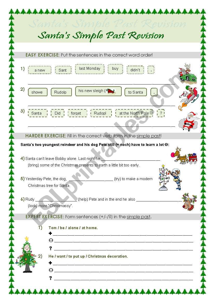 Simple Past Revision, Christmas