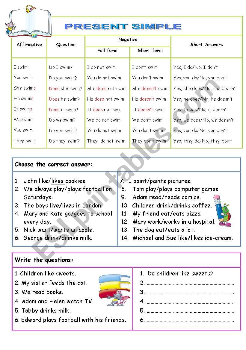 Present Simple worksheet