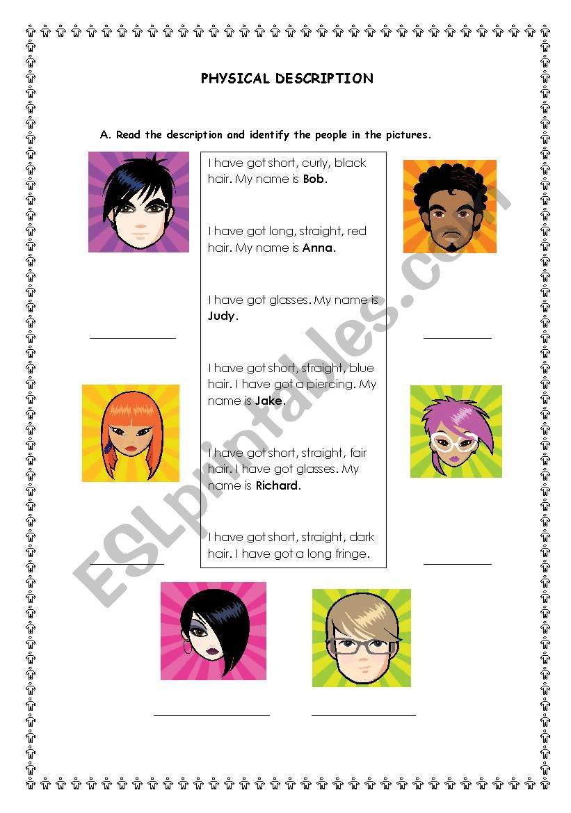 Physical Description worksheet