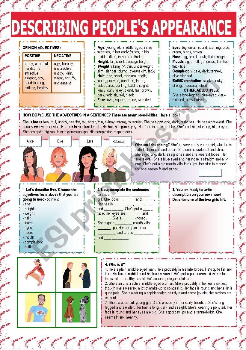 Describing peopleÂ´s appearance