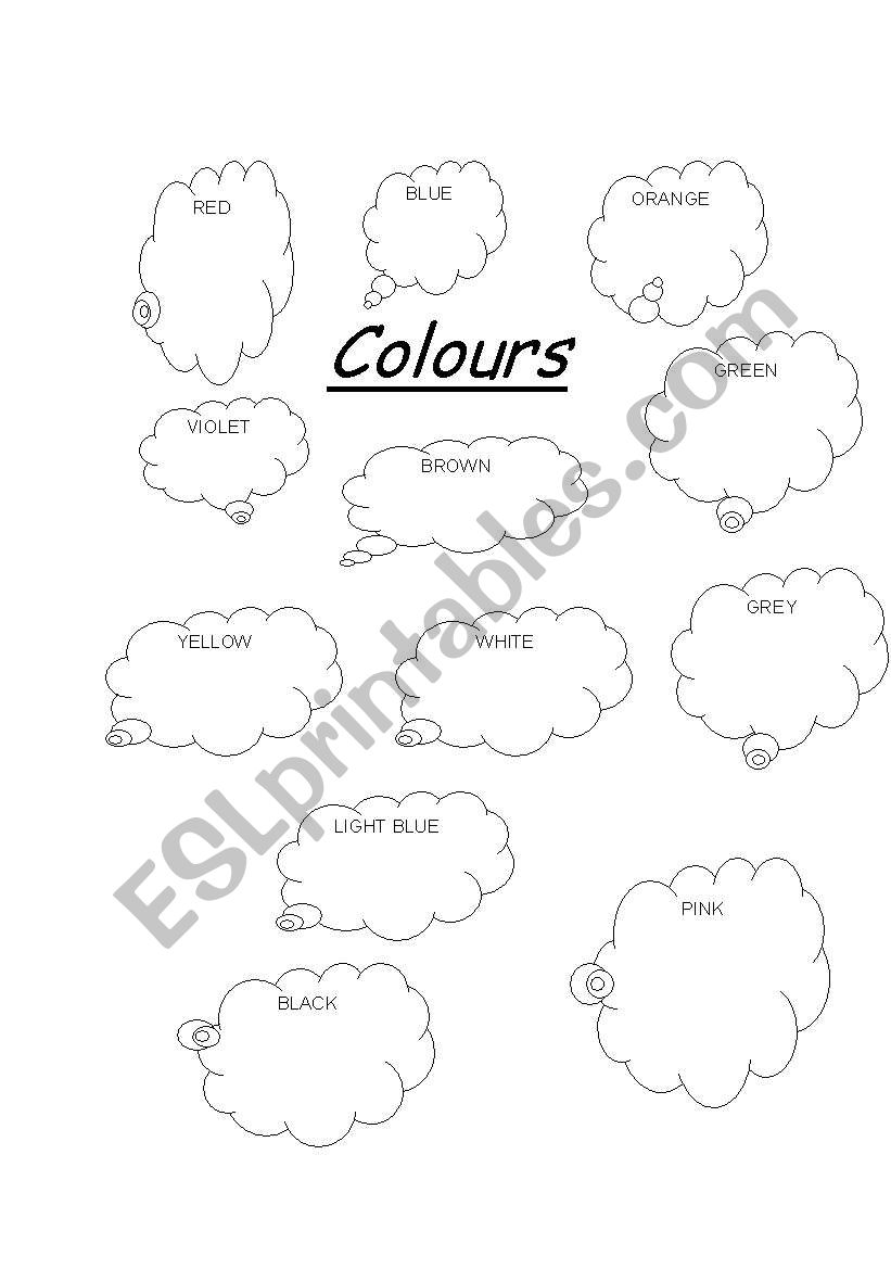 Colours worksheet