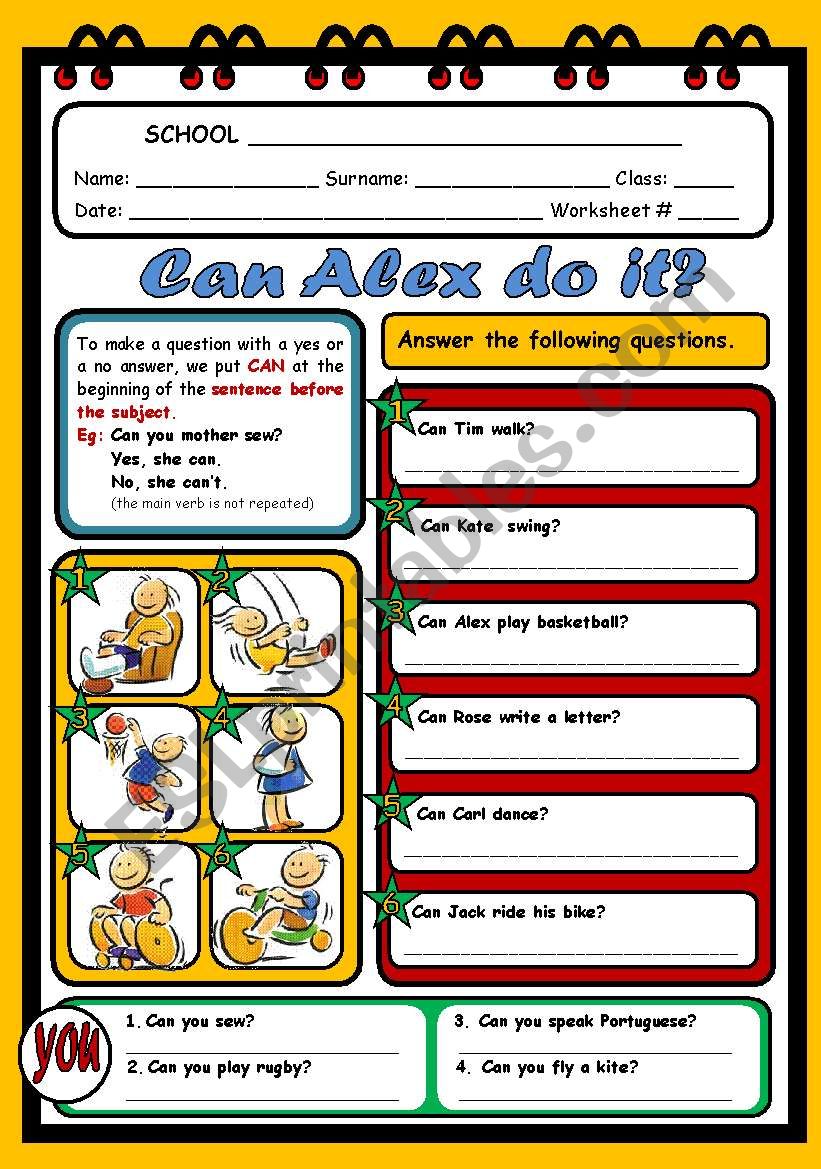 ABILITIES - CAN (INTERROGATIVE - YES/NO QUESTIONS)