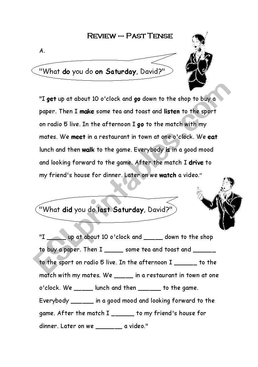 the past tense worksheet