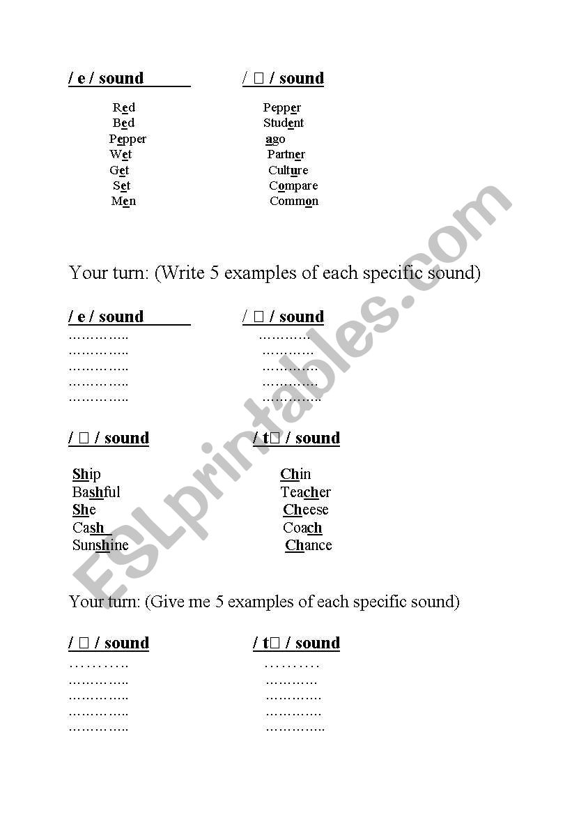 minimal pairs worksheet