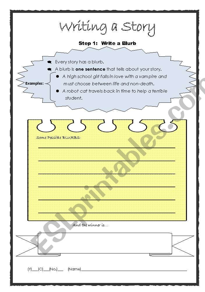 3 Steps to Writing a Story worksheet