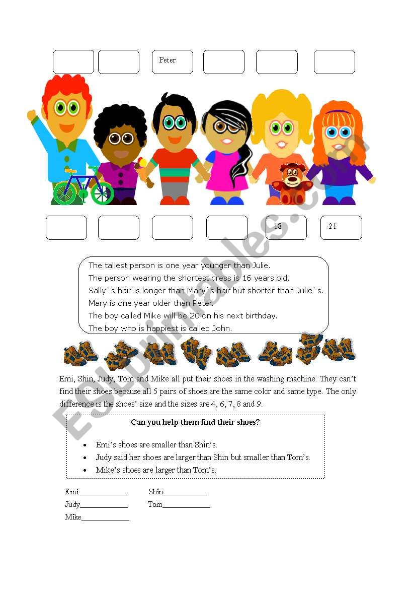 Comparatives and superlatives worksheet