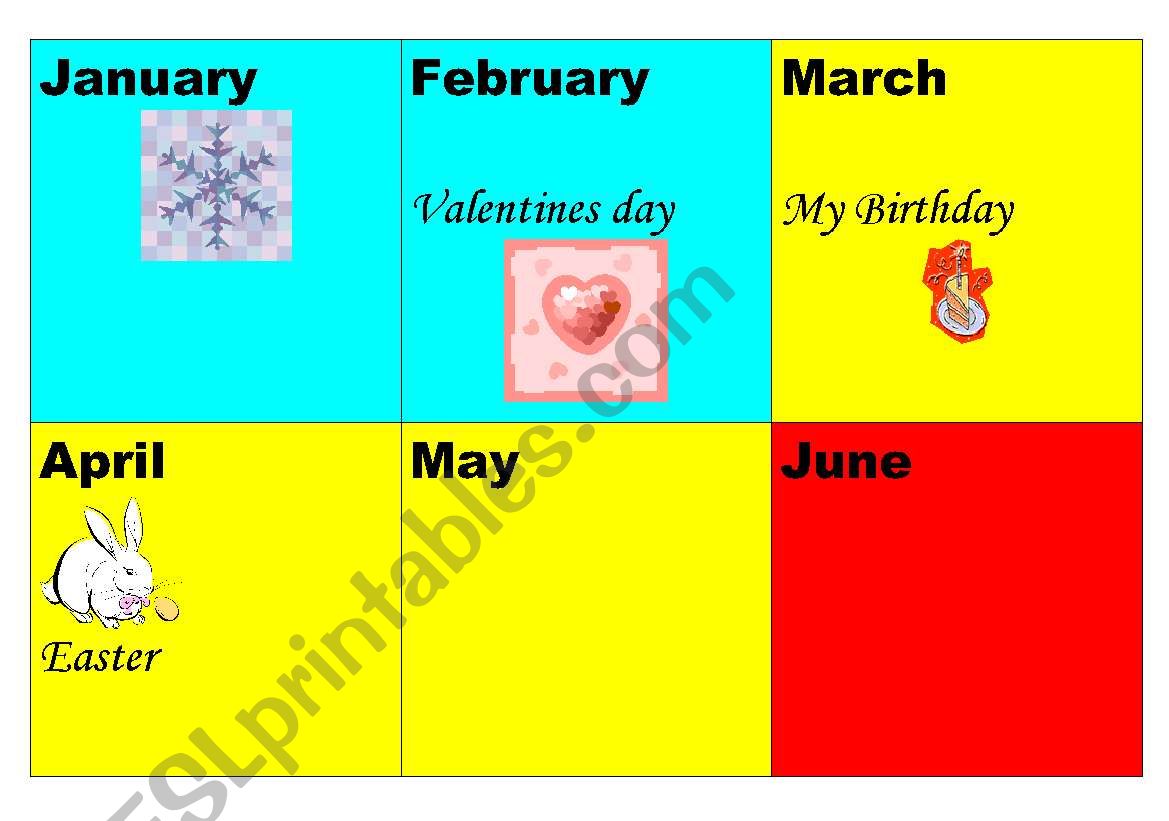 Design a calender worksheet