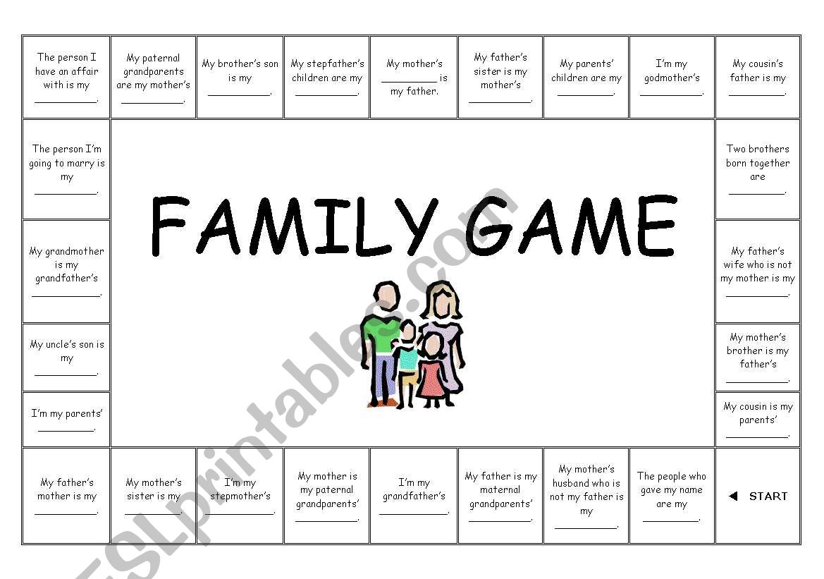 FAMILY GAME worksheet