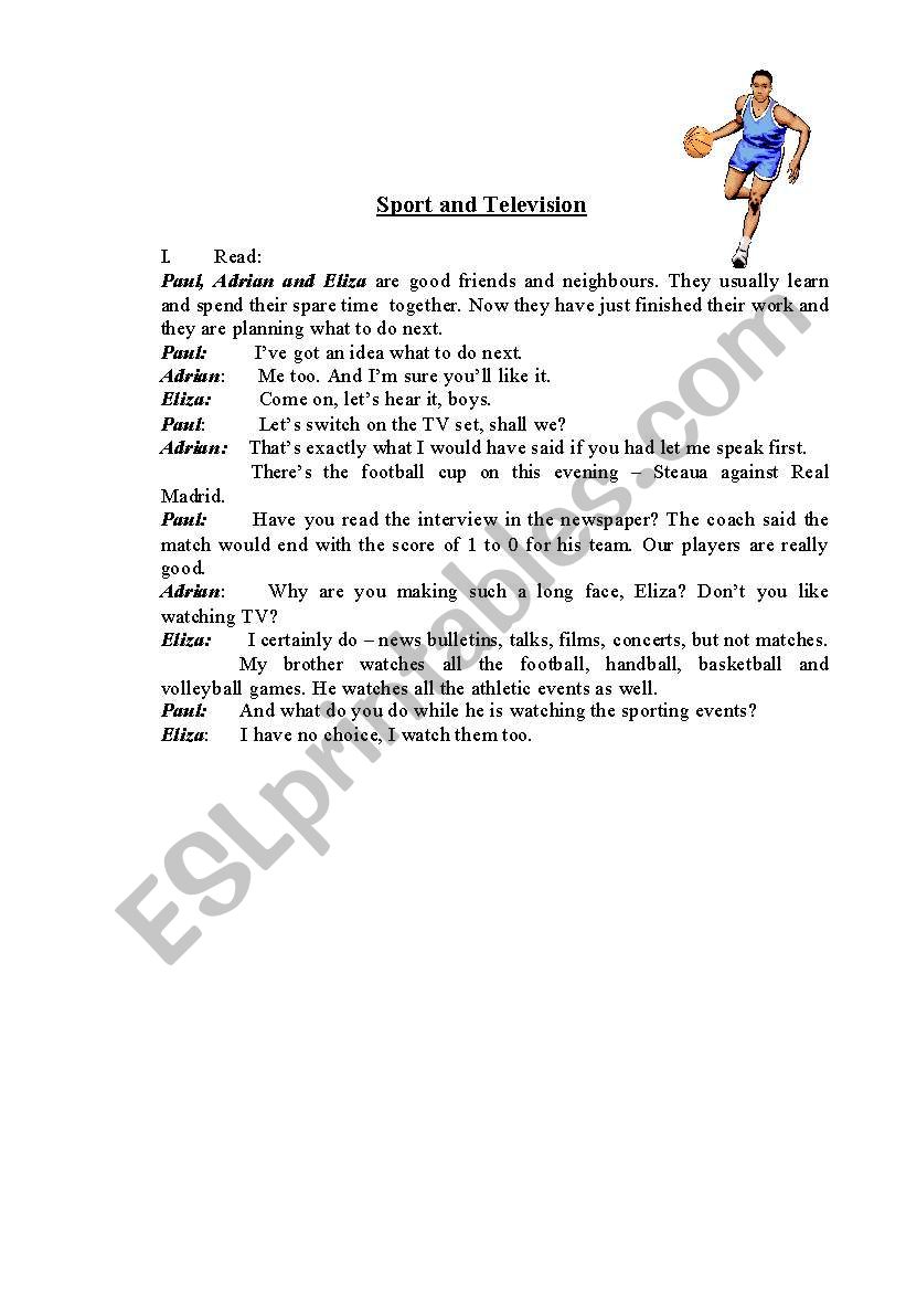 Sports worksheet