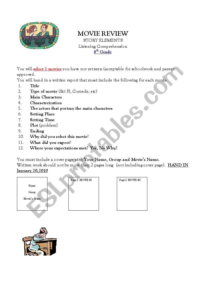 Movie Review worksheet