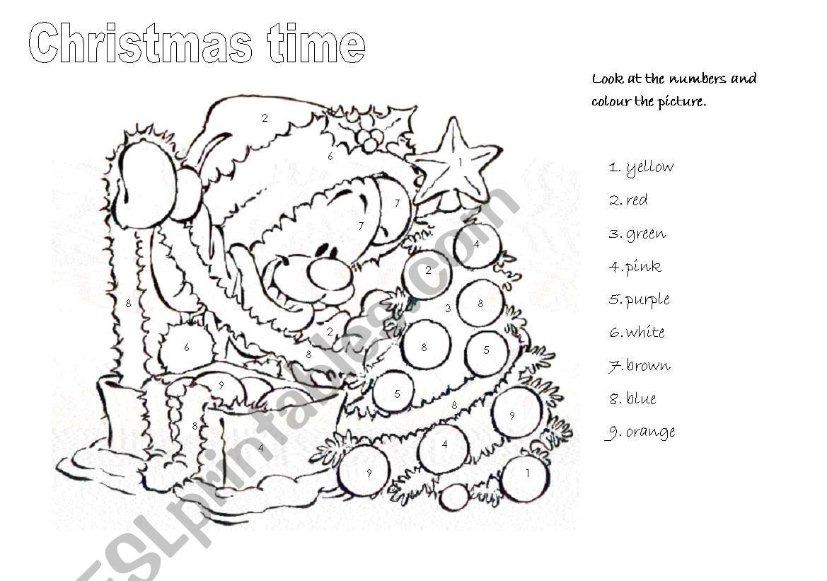 Christmas time worksheet