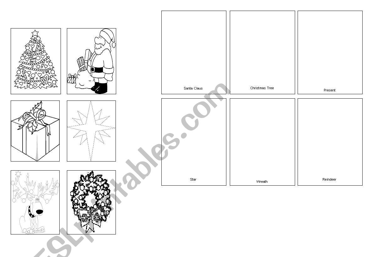  Xmas Picture dictionary worksheet