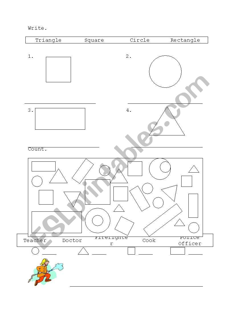 SHAPES worksheet