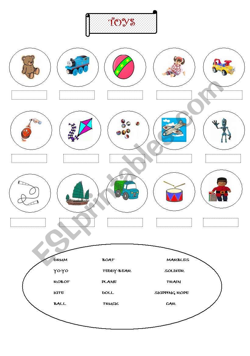 TOYS worksheet