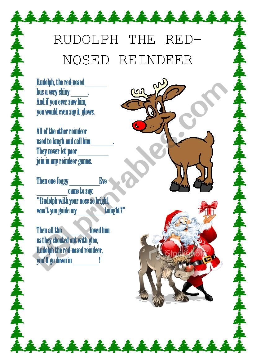 rudolph worksheet