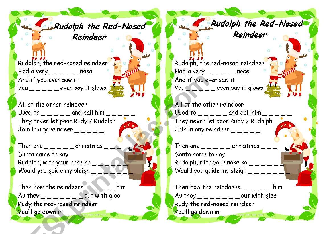 Rudolph the red nosed reindeer lyrics coinatila
