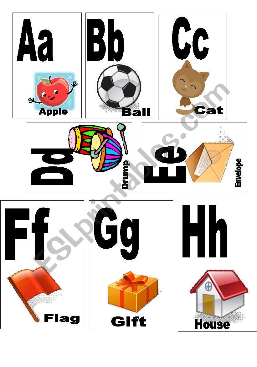 ABCS CARDS 1st PART worksheet