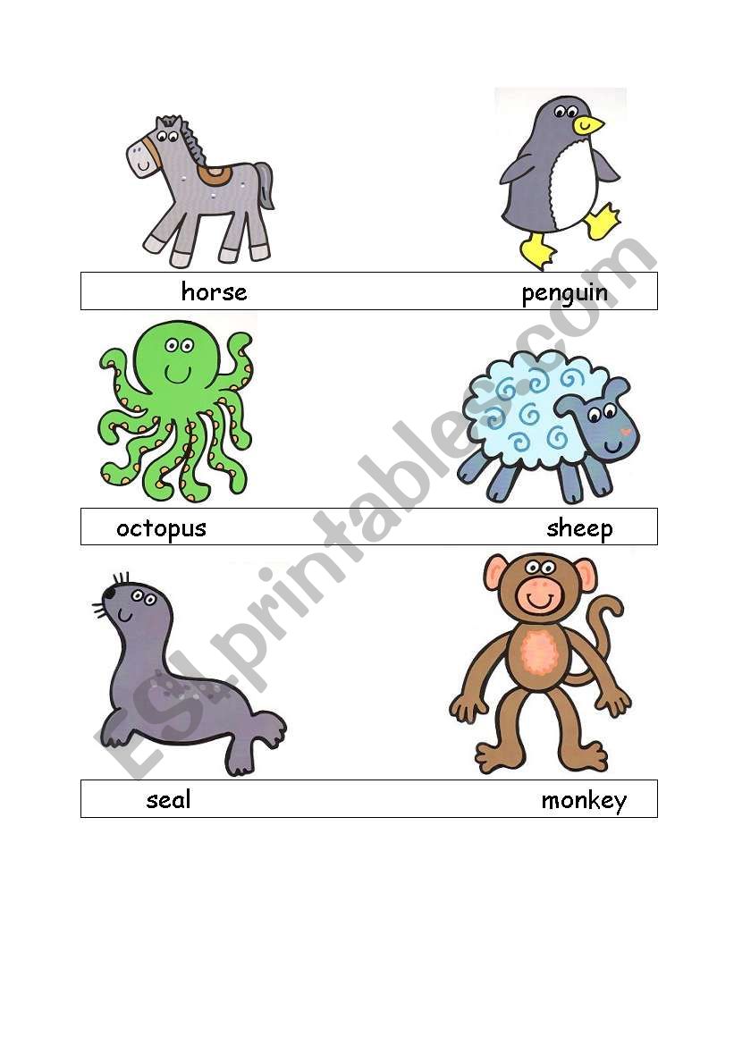 animals worksheet