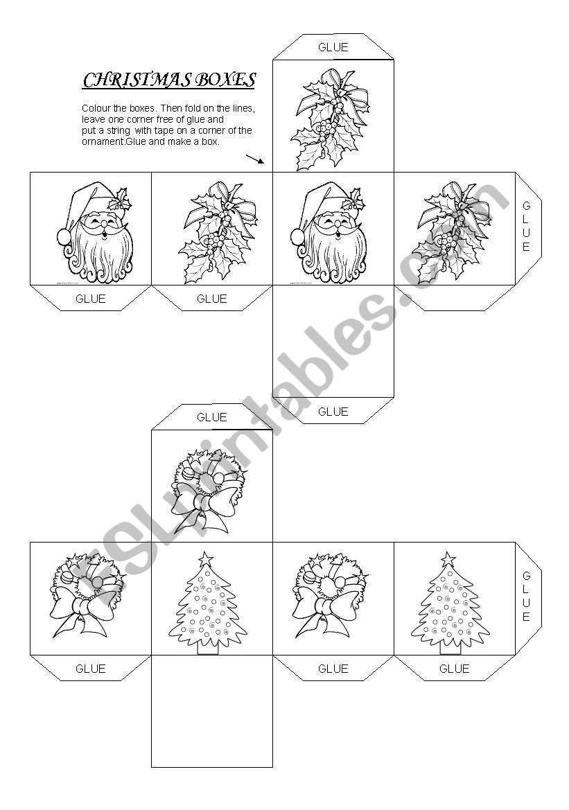 Christmas Boxes 1 worksheet