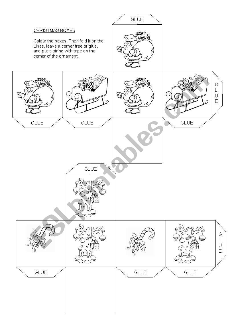 Christmas Boxes 2 worksheet