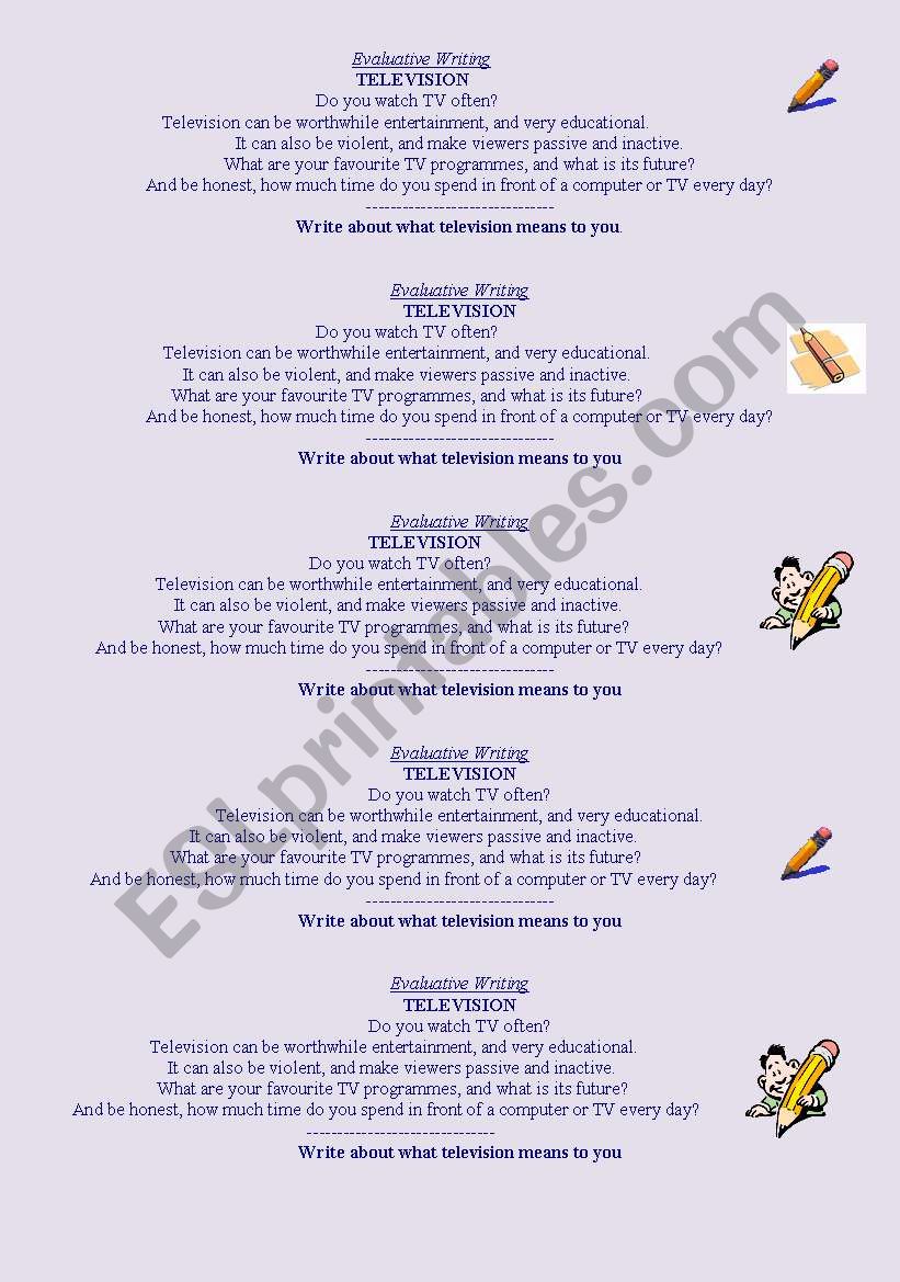 writing worksheet