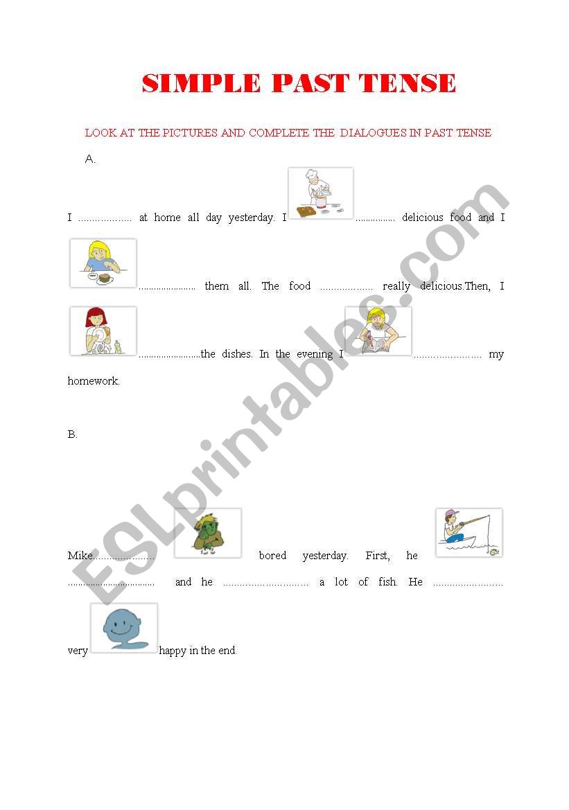 past tense worksheet