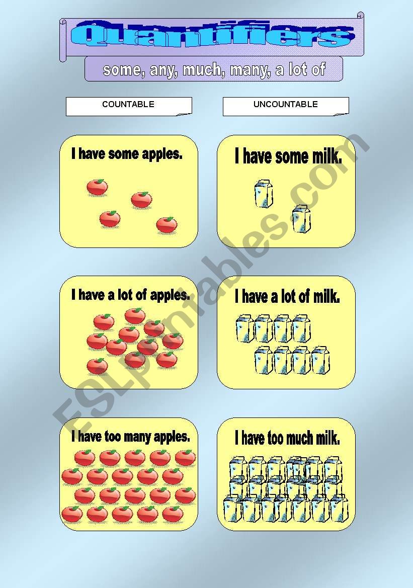 Quantifiers worksheet