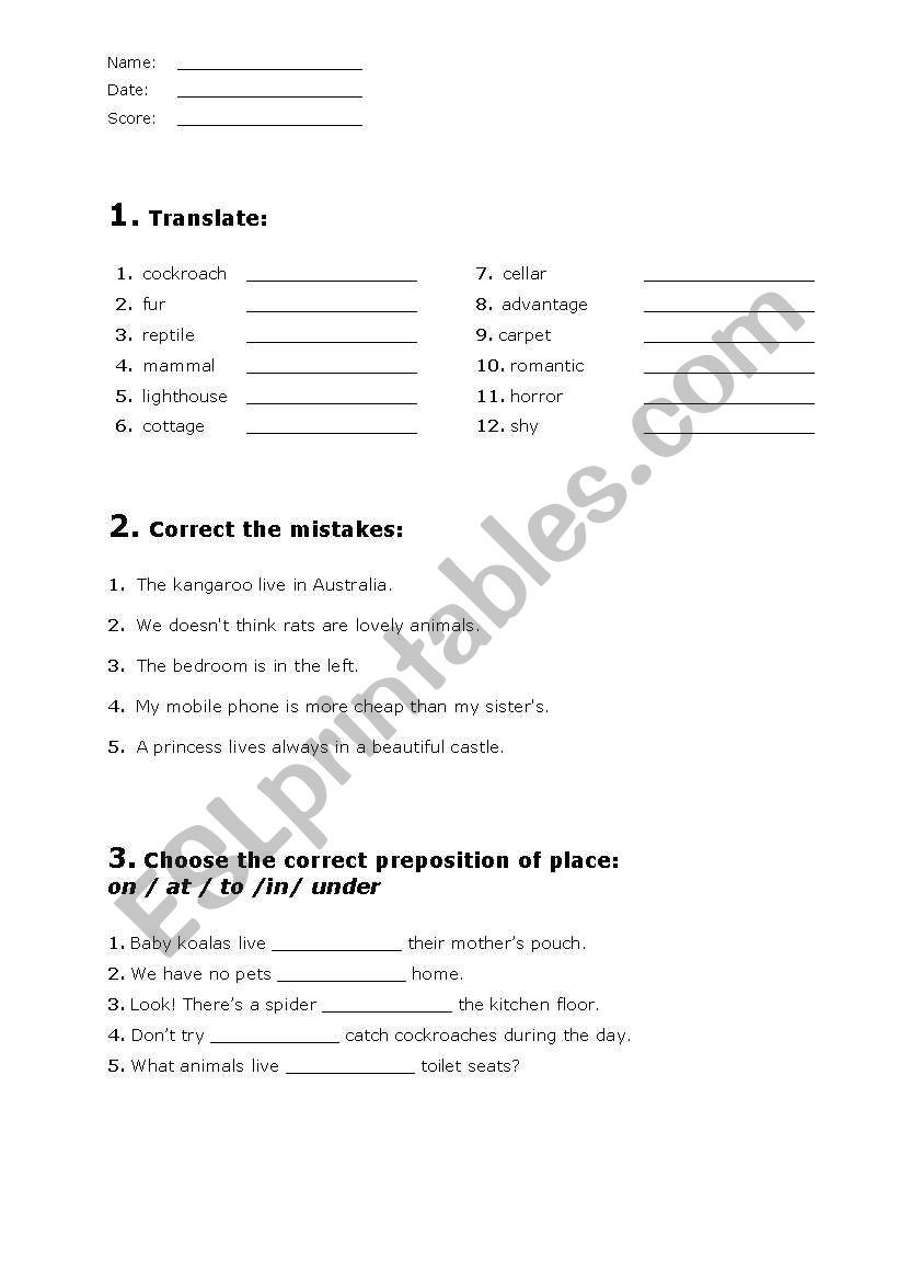 Test worksheet