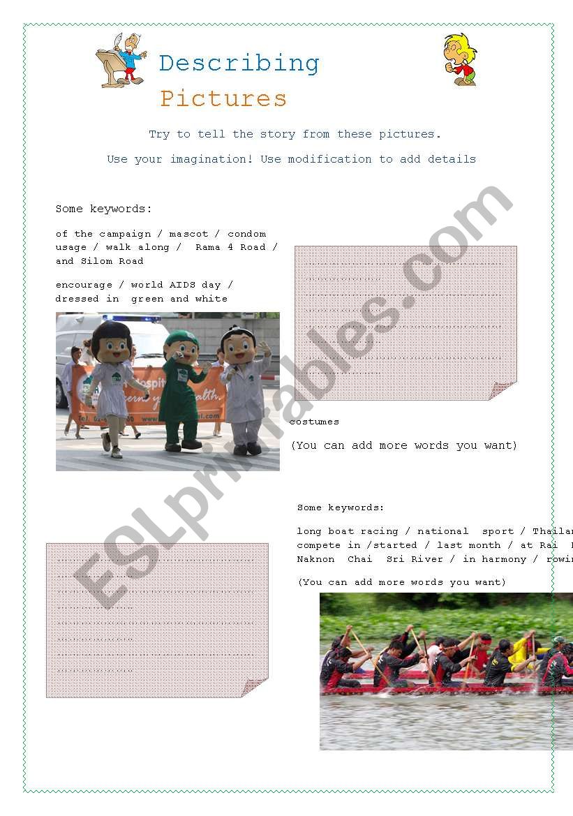 Describing Pictures Part 4 worksheet