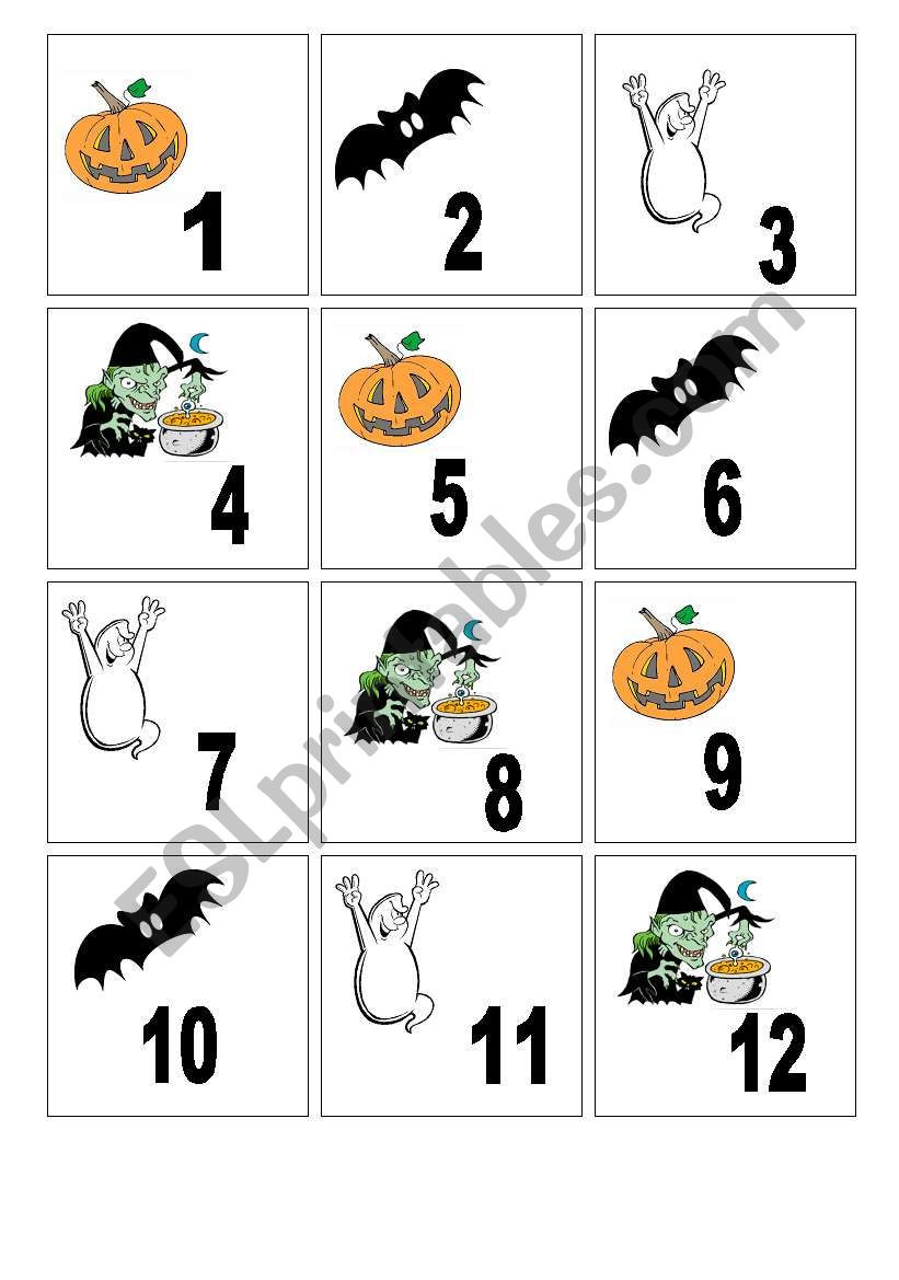 Halloween Calendar Set worksheet
