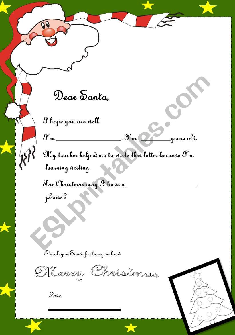 LETTER TO SANTA-YOUNG LEARNERS