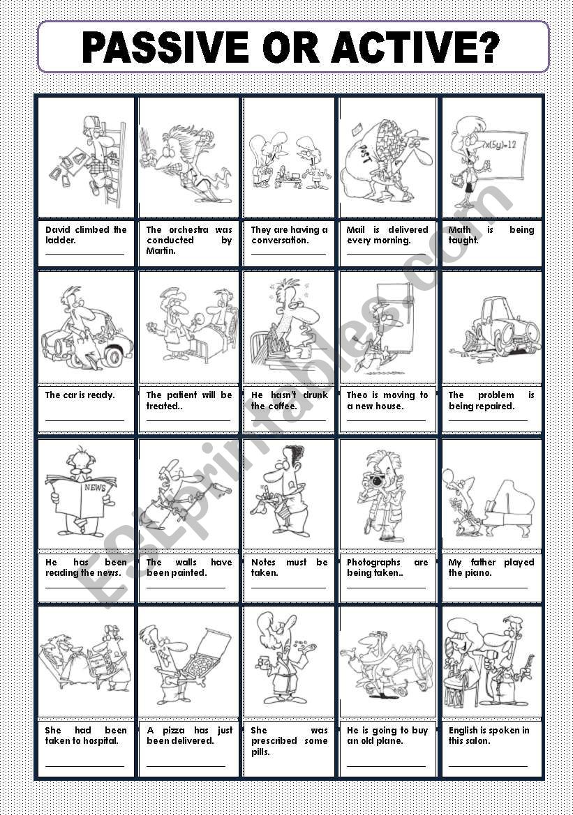 PASSIVE OR ACTIVE? worksheet