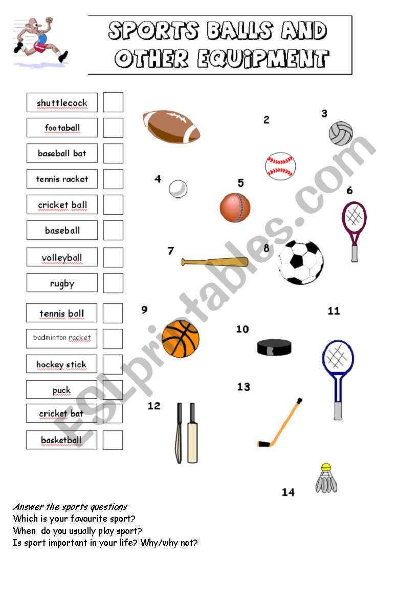 SPORST EQUIPMENT worksheet