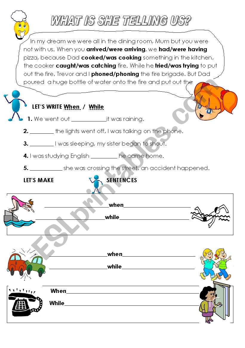 past continuous tense worksheet