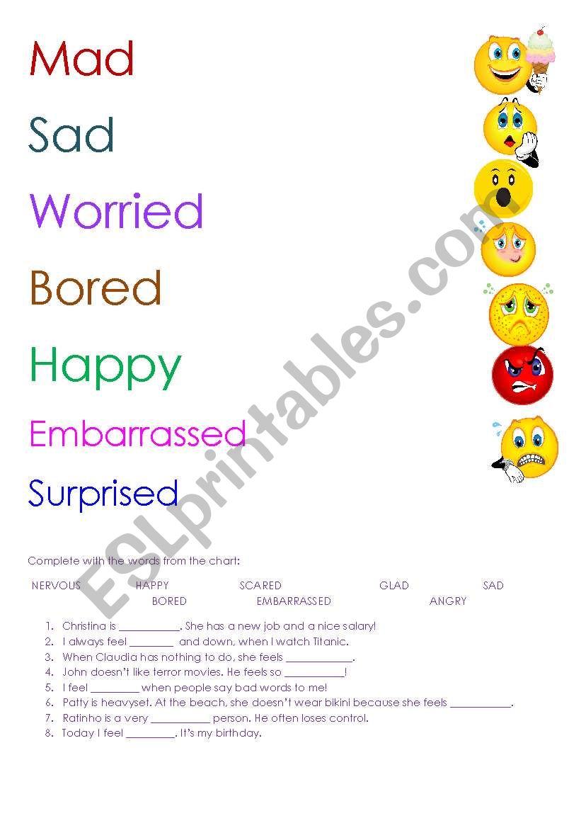 Feelings worksheet