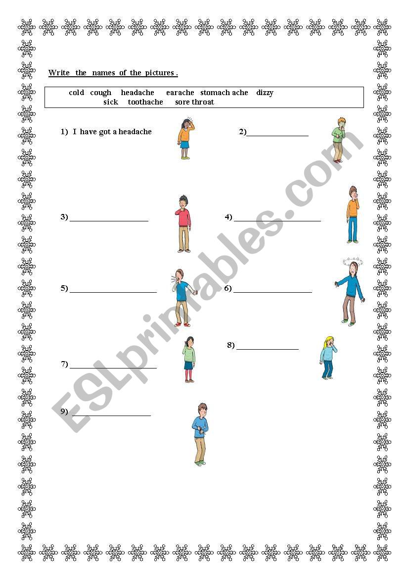 health worksheet